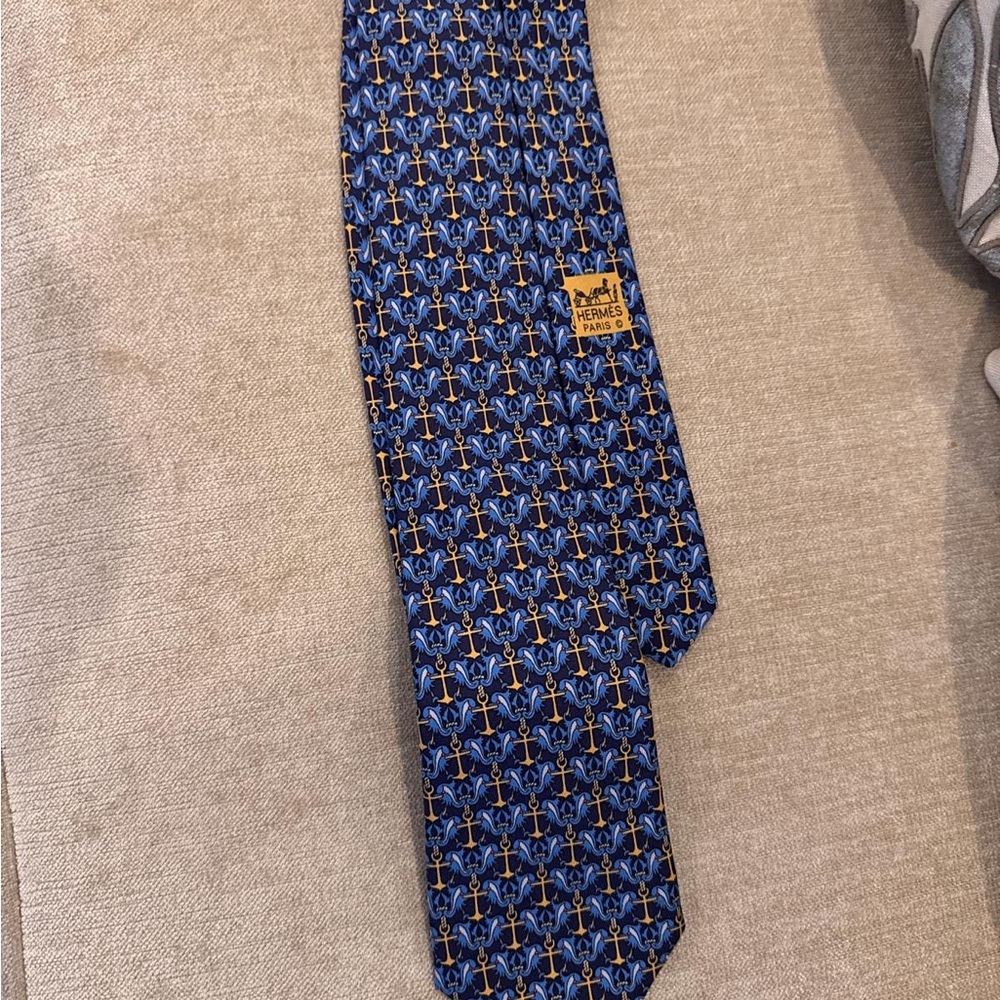 Hermes’ Nautical Blue and Gold Tie